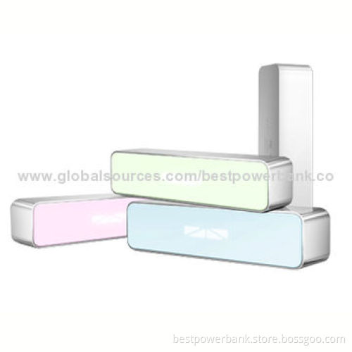 New Aluminum Alloy Acrylic Mirror Four Lighting LED 2,600mAh Power Bank with Micro USB Port